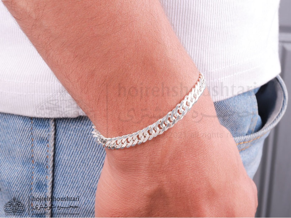 خرید دستبند مردانه نقره اصل