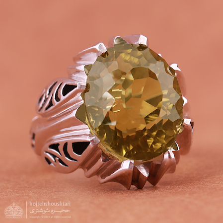انگشتر کوارتز زرد T1844