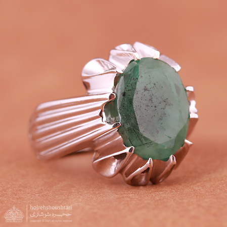 انگشتر نقره زمرد T1839