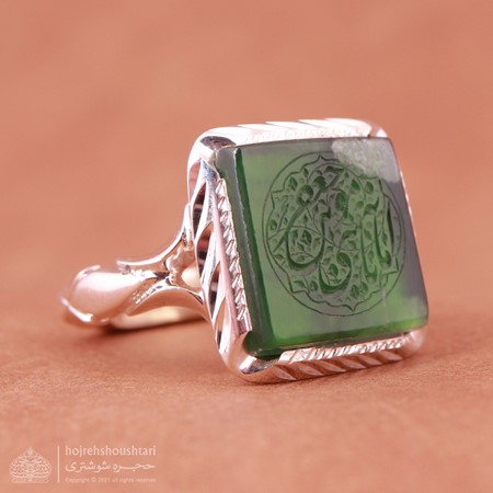 انگشتر یشم خطی T1745