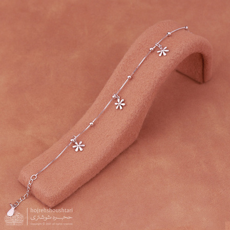 پابند نقره طرح گل DP20
