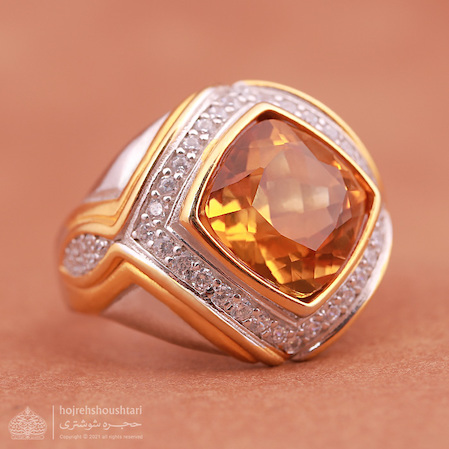 انگشتر سیترین زنانه D2194
