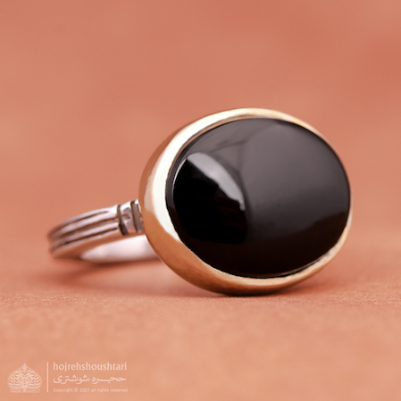  عقیق یمنی مشکی T1908