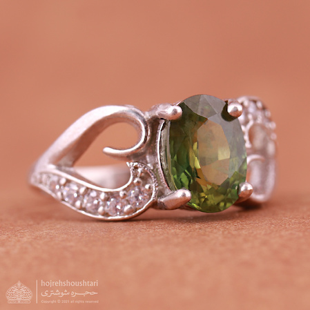 انگشتر جواهری زبرجد D2054