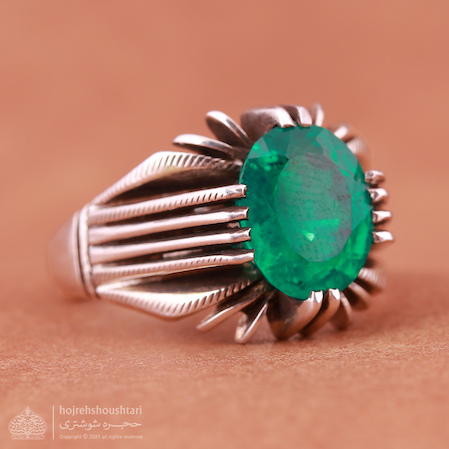 انگشتر زمرد مردانه T1848