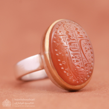  انگشتر عقیق یمنی خطی T1951