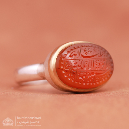 انگشتر عقیق یمنی خطی T1954