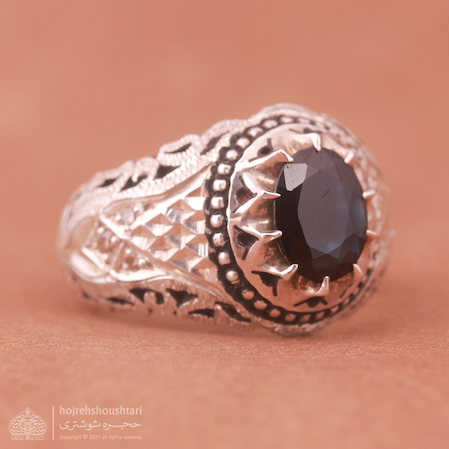 انگشتر مردانه یاقوت کبود 
