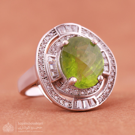 انگشتر زبرجد نقره D2033