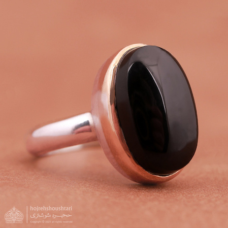 عقیق یمنی مشکی D2068