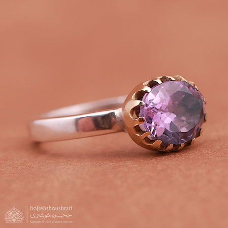 انگشتر آمیتیست نقره D2087