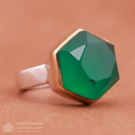 انگشتر عقیق سبز D2109