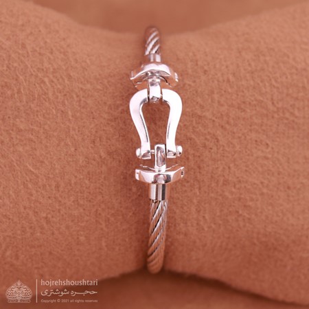 دستبند نقره طرح بافت DD210