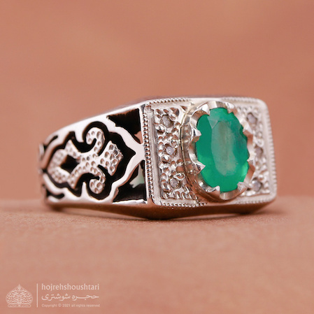انگشتر مردانه زمرد کلمبیا شبکه