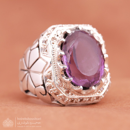 انگشتر آمیتیست مردانه T1897