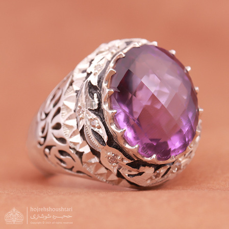 انگشتر نقره آمیتیست T1900